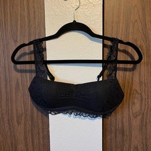 Aerie Size Medium Padded Black Lace Bra/Bralette